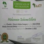 MEKONNEN Teshome Tollera Certificate 2