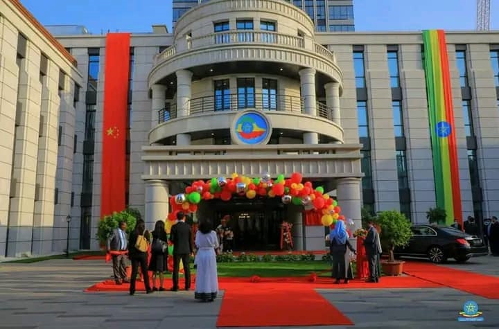 China , Ethiopia FMs Inagugate Splendid and Majestic Embassy, Residential Building For Addis Ababa in Beijing